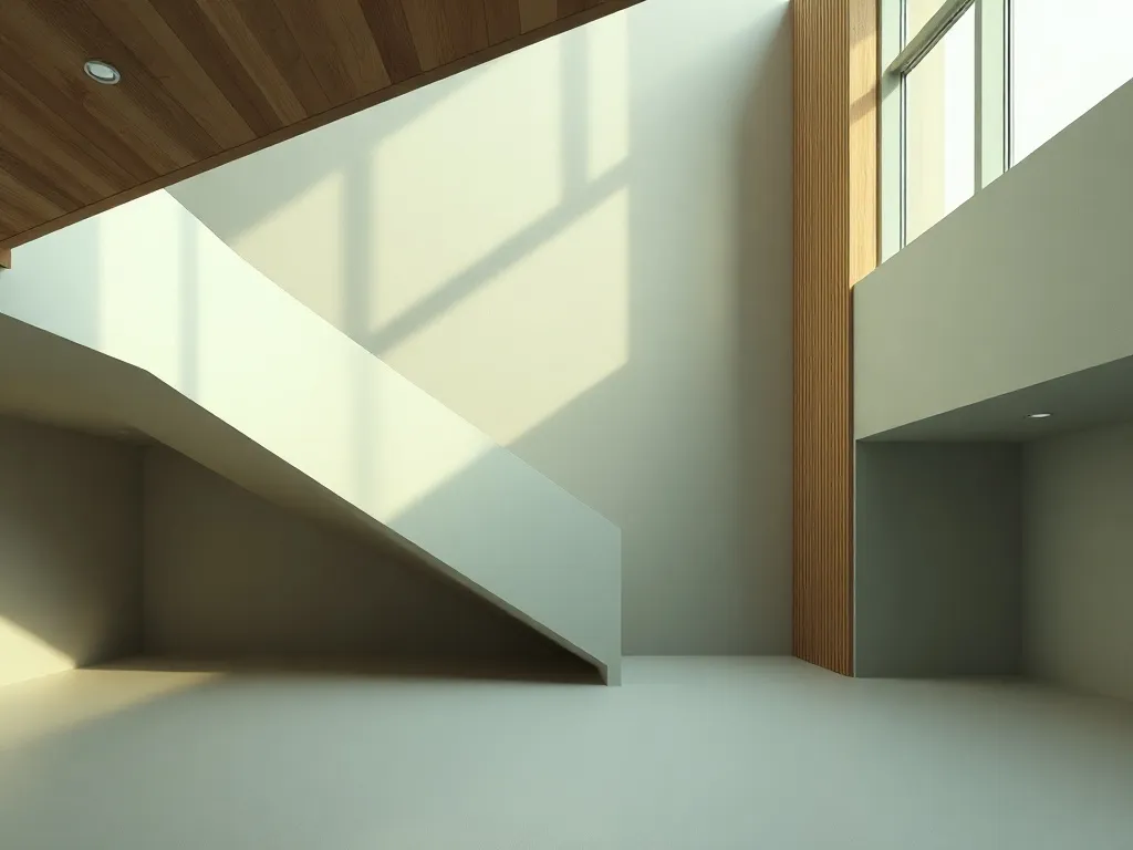Abstract minimalist composition, negative space, shadows and